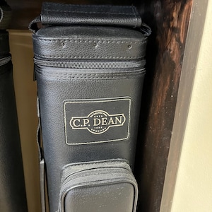 Personalized 4x6 Vincitore Pool Cue Cases with Laser Etched Patch