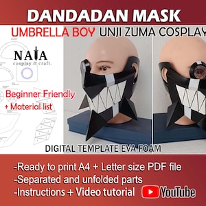 Umbrella Boy Mask Unji Zuma Template Pattern EVA foam Coplay  - Futa Zuma brother