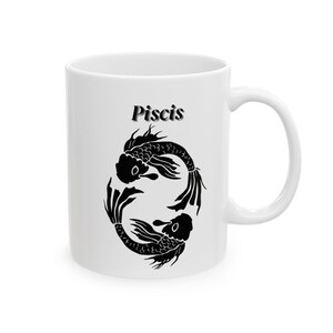 Pisces Zodiac Mug: Astrology Coffee Cup, Birthday Gift