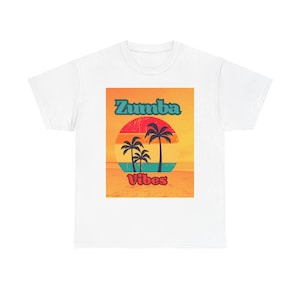 Zumba Vibes Unisex Heavy Cotton Tee, Zumba Lover Gift Shirt, Dance Workout Top, Fitness Tee, Exercise Apparel
