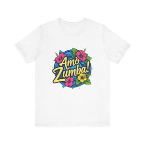 Zumba Tee, Zumba Shirt, Fitness T-shirt, Dance Workout Top, Colorful Fun Zumba Gift