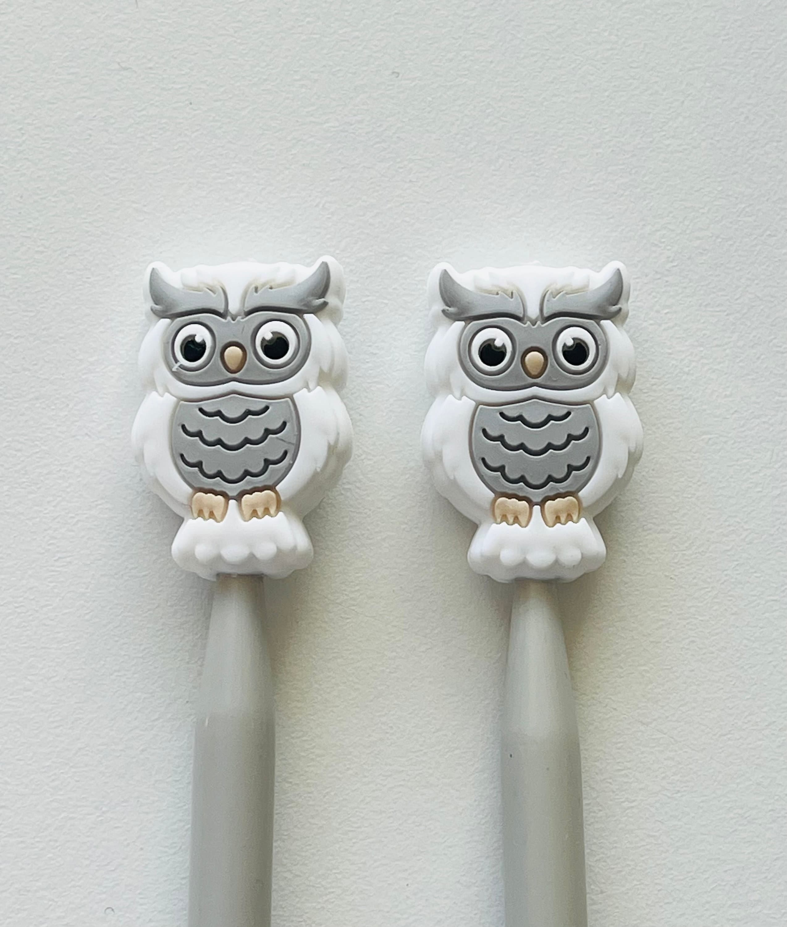 Owl Stitch Stoppers for Knitting Needles, Point Protectors