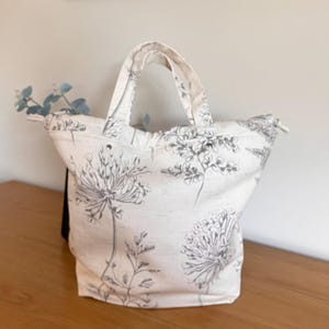 Project bag, yarn project bag, knitting bag, crochet bag, bag for knitters, ,linen bag, handmade gift, knitters gift, tote bag