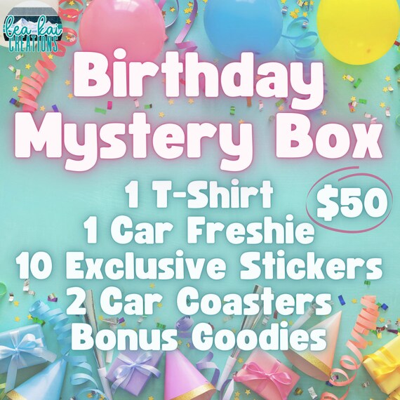 Birthday Mystery Box, Birthday Shirt Long Sleeve Sweatshirt Hoodie, Gift Box, Birthday Present, Happy Birthday, Mystery Bundle, Mystery Box