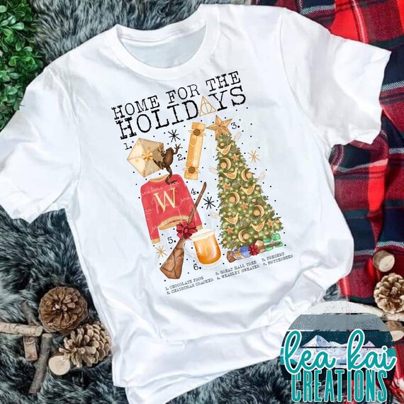 Home For The Holidays Shirt Long Sleeve Sweatshirt Hoodie, Wizard Shirt, Magic School, Universal Sweatshirt, WizardChristmas, Wizarding Gift
