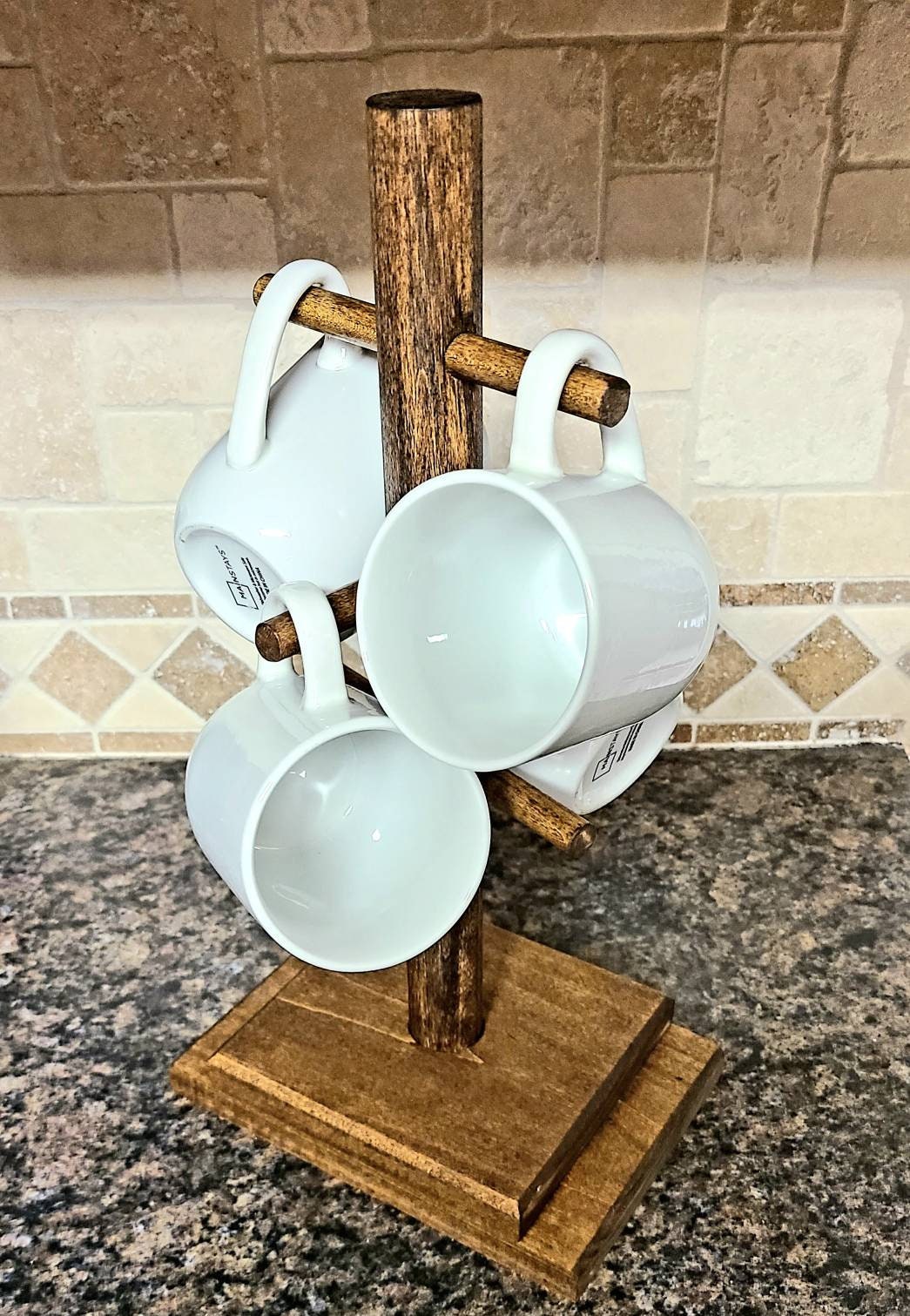 FANGSUN Large Coffee Mug Holder Stand Countertop, Tree Rack for 14 Mugs, 2  Tier Counter Display Storage, Metal Wire Tea Cup Holder for Coffee Station