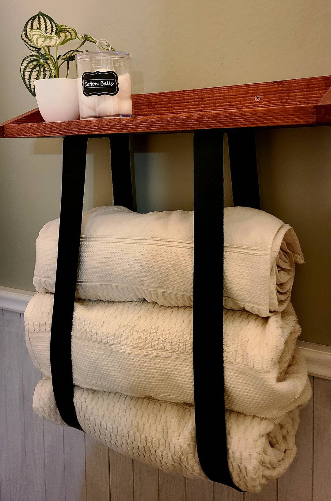 Bathroom Towel Holder With Shelf. Wood Towel Holder. Bathroom - Etsy