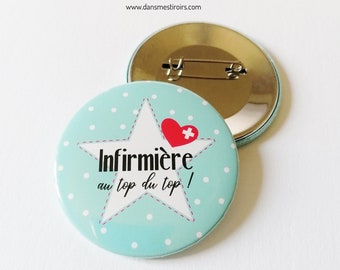 Badge personnalisé pour votre blouse - Infirmière, aide-soignante, sage-femme, aesh, ambulancier... Différents modèles disponibles