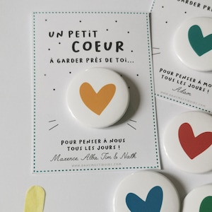 Carte BADGE coeur pour PAPY CADEAU Tonton Parrain Papi Grand-père