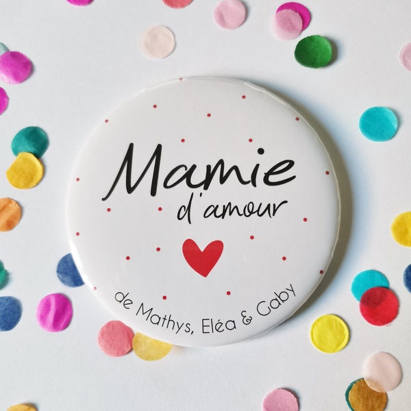 Cadeau MAMIE, grand-mère, Manou, miroir personnalisé