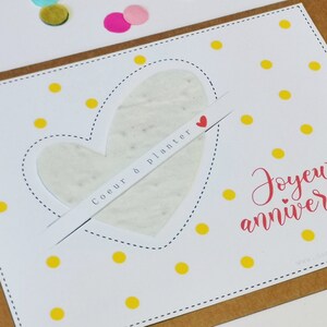 Tarjeta de corazón para plantar - ¡Feliz cumpleaños! tarjeta de semillas