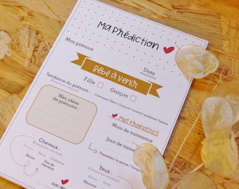PREGNANCY Baby Shower Prediction or Prognosis Cards