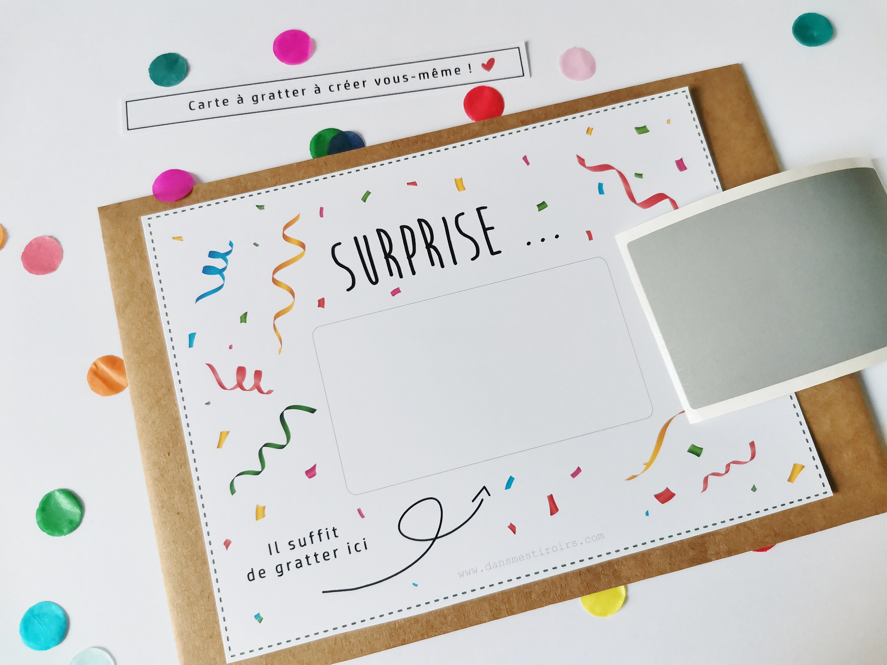Carte à Gratter Pour Annonce Surprise - Révélez Un Message Secret (Grossesse, Mariage, Voyage...) | Cadeau Créatif Et Émotionnel