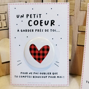 Carte BADGE coeur pour meilleure amie maîtresse nounou CADEAU marraine tata soeur maman image 3