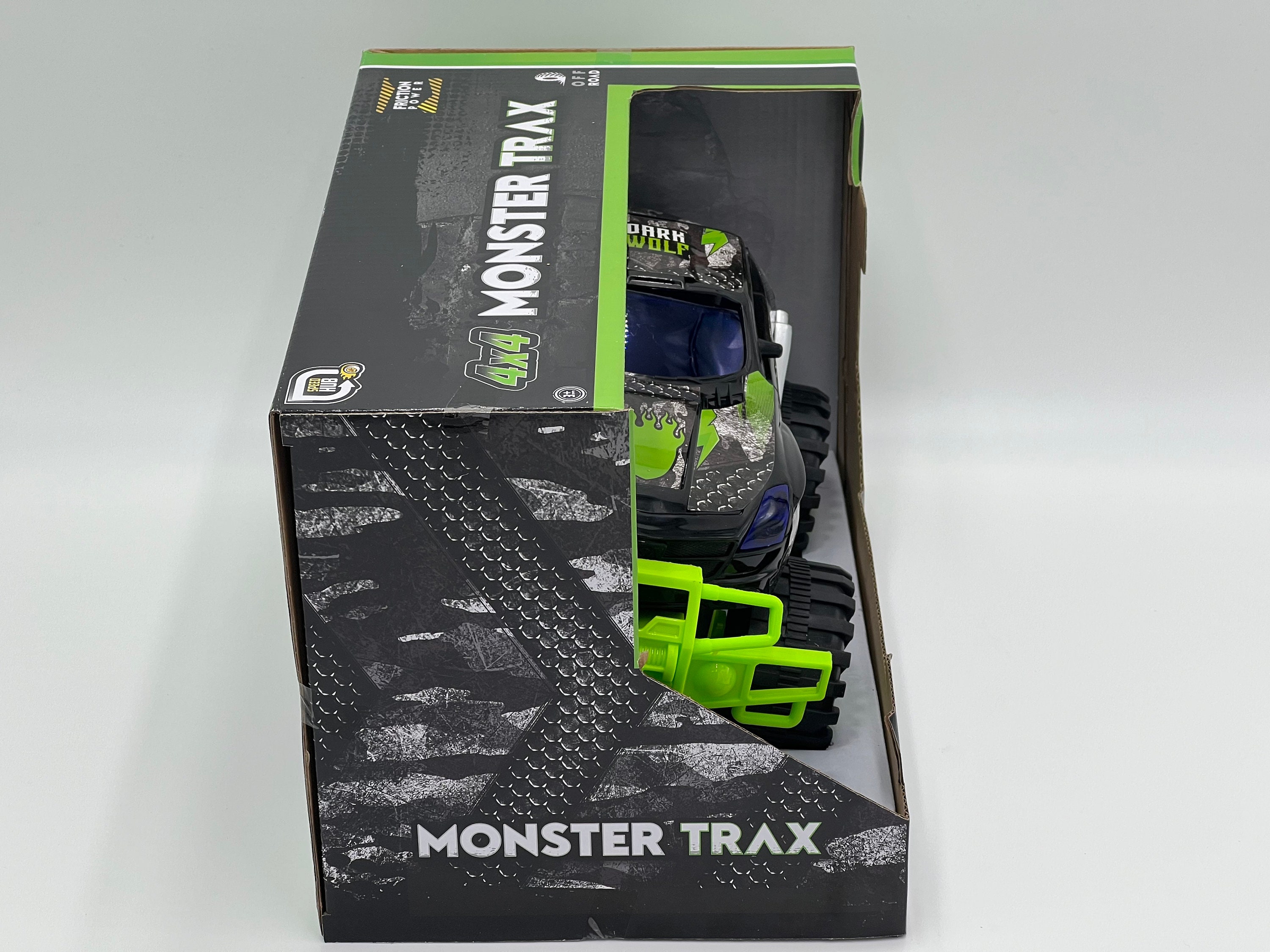 Monster Trax. 4x4 Dark Wolf. Friction Power. Age 3 NEW in Box Etsy