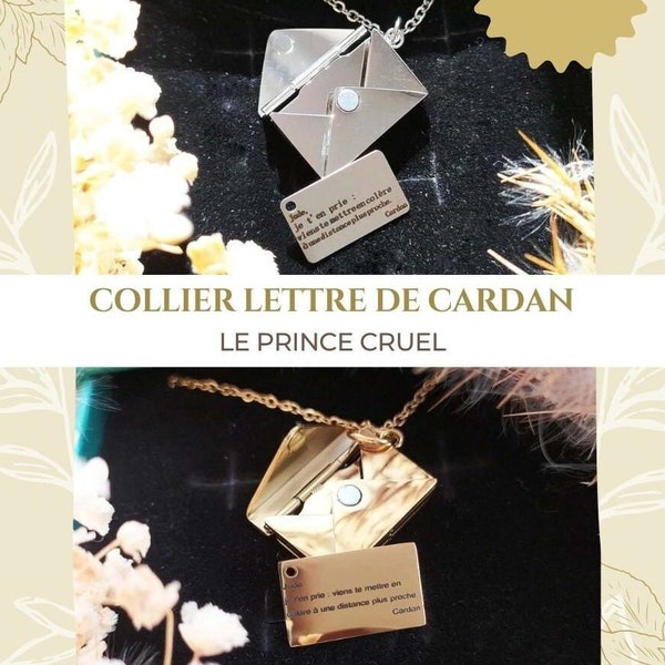 Cardan's letters necklace | The Folk of the Air necklace | Letter to Jude Duarte | Holly Black Jewelry