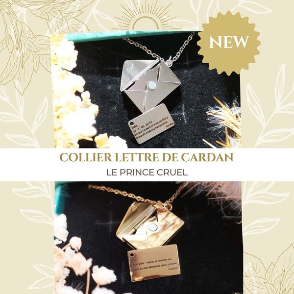 Cardan's letters necklace | The Folk of the Air necklace | Letter to Jude Duarte | Holly Black Jewelry