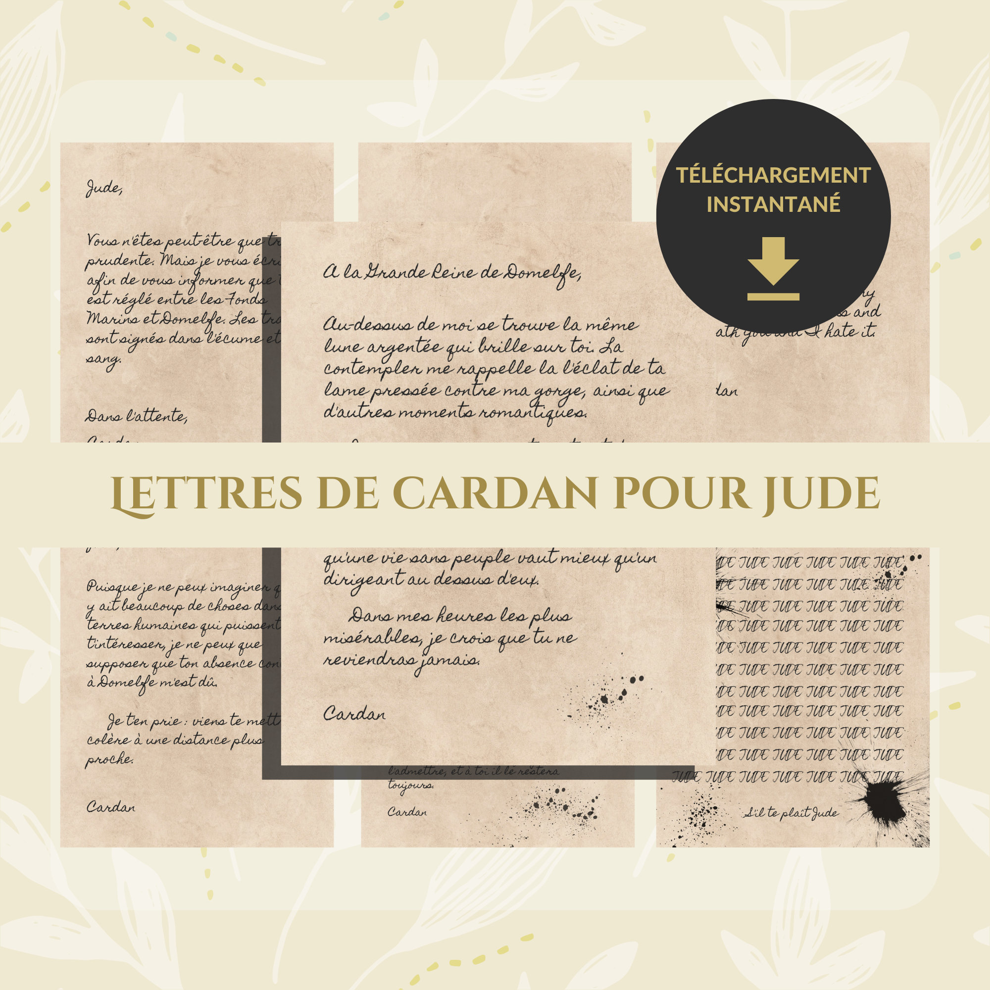 Las cartas de Cardan a Jude - The Folk of the Air - Siete cartas de Jude de  Cardan - El Príncipe Cruel - Descarga instantánea - Holly Black - Etsy  México