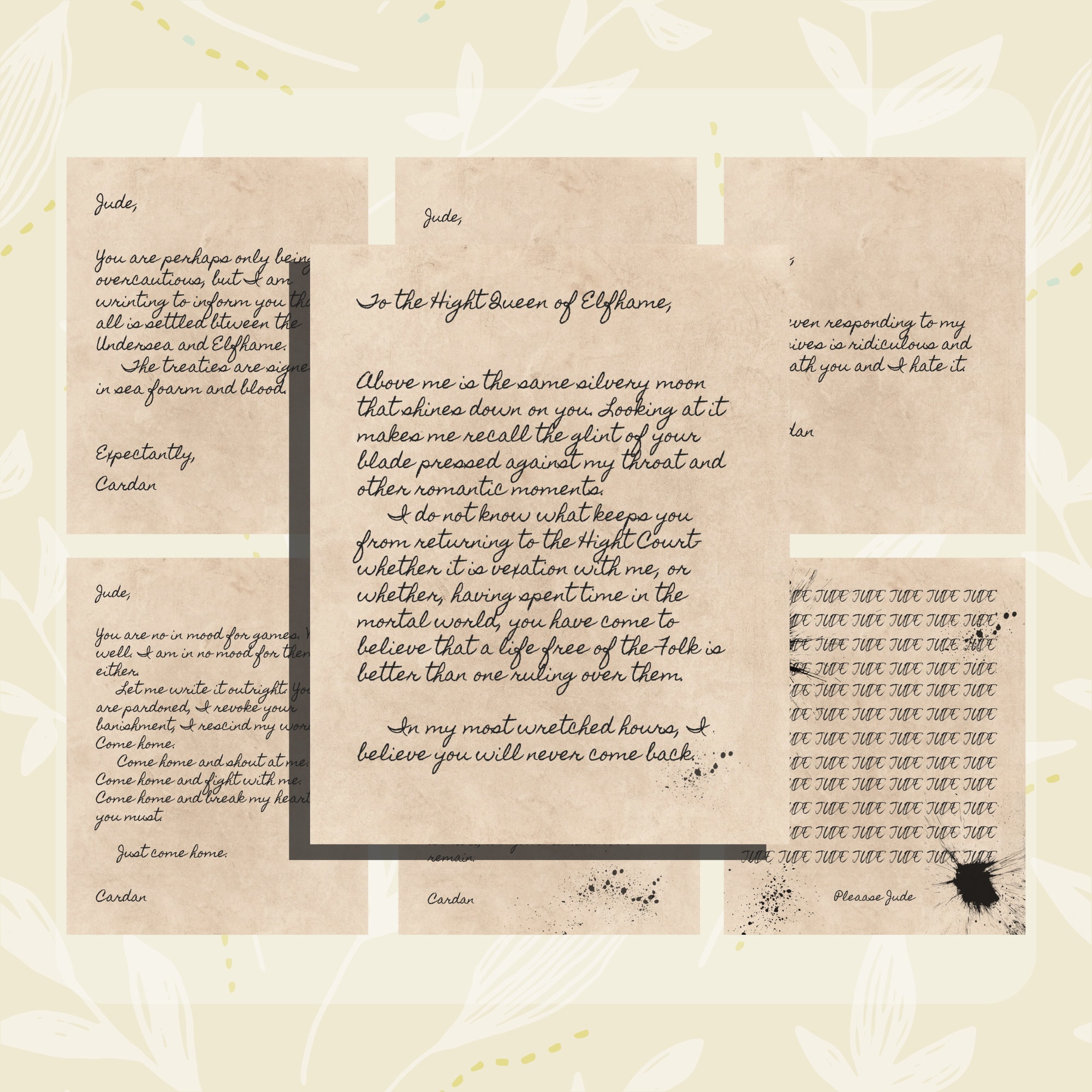 Las cartas de Cardan a Jude - The Folk of the Air - Siete cartas de Jude de  Cardan - El Príncipe Cruel - Descarga instantánea - Holly Black - Etsy  México