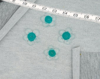 Green Daisy Murano Glass Beads - Handmade Jewelry Supplies