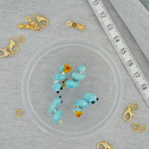 Glass Murano Bead, Green Caterpillar Murano Lampwork, Holey Glass Bead, Handcrafted Figure Murano, Necklace & Bracelet Charm, DIY,