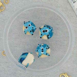Sea Star Murano Glass Beads: Handcrafted Lampwork Charms for Jewelry