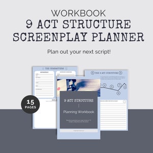 Nine-Act Structure Workbook | Screenplay Plan | Novel Outline | Script Template | Screenwriting | Planner | Digital Worksheet | Printable