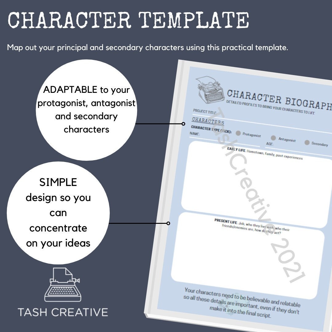 Character Bio Template Novels, Screenplays and Plays Character Character Bio Template Novels, Screenplays and Plays Character