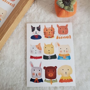 Cute animal circus prints, kawaii warm wall art print, pets illustrations, circus animal prints, puppy bunny cat playground art
