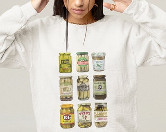 Sweater augurk Vintage ingeblikte augurken sweatshirt augurk liefhebbers shirt augurk ronde hals trui inblikken shirt augurk pot sweatshirt