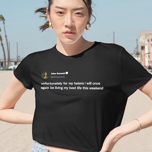 John Summit Shirt Twitter Tee John Summit Twitter Top Funny Modest Flowy Crop Top