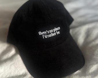 No Place Lyrics Vintage  Embroidery Rufus du Sol Hat Corduroy Cap
