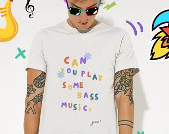 Griz Shirt Merch Music Rave Shirt Griz Tee Bass Gift for Him House Music Lovers Festival outfit Can you play some Bass