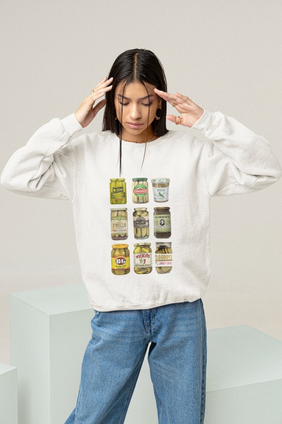 Pickle Sweatshirt Vintage Canned Pickles Sweatshirt Pickle Lovers shirt Pickle Crewneck Sweatshirt Canning Shirt Pickle Jar Sweatshirt