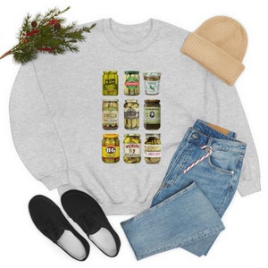 Pickle Sweatshirt vintage Conserves Pickles Sweatshirt Pickle Lovers shirt Pickle Crewneck Sweatshirt Canning Shirt Pickle Jar Sweatshirt image 4