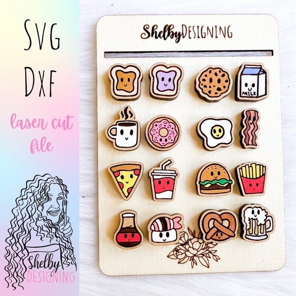 Perfect Match Stud Earrings Glowforge Svg Bundle, Matching Stud Earrings SVG File, Glowforge Laser Cut Cute Kawaii Stud Earrings Bundle