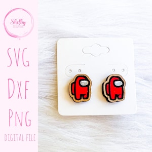 SUS Stud Earrings Glowforge Svg, Video Games Stud Earrings SVG File, Glowforge Laser Cut Earrings Svg Files, Video Game Stud SVG