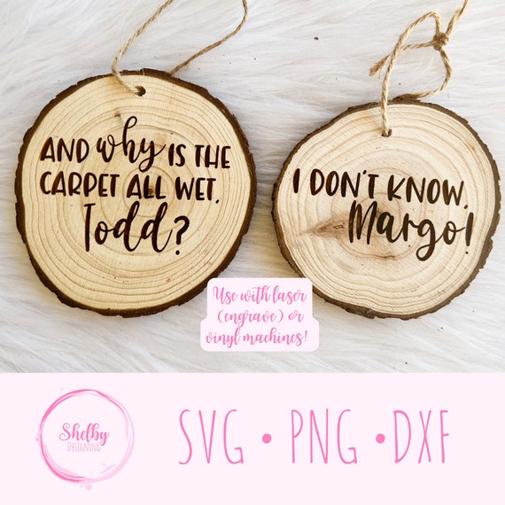 Funny Christmas Vacation Ornament Set SVG Cut File, I Don't Know Margo Ornament Svg Set Cut File, Glowforge Ornament Svg File, Funny Svg