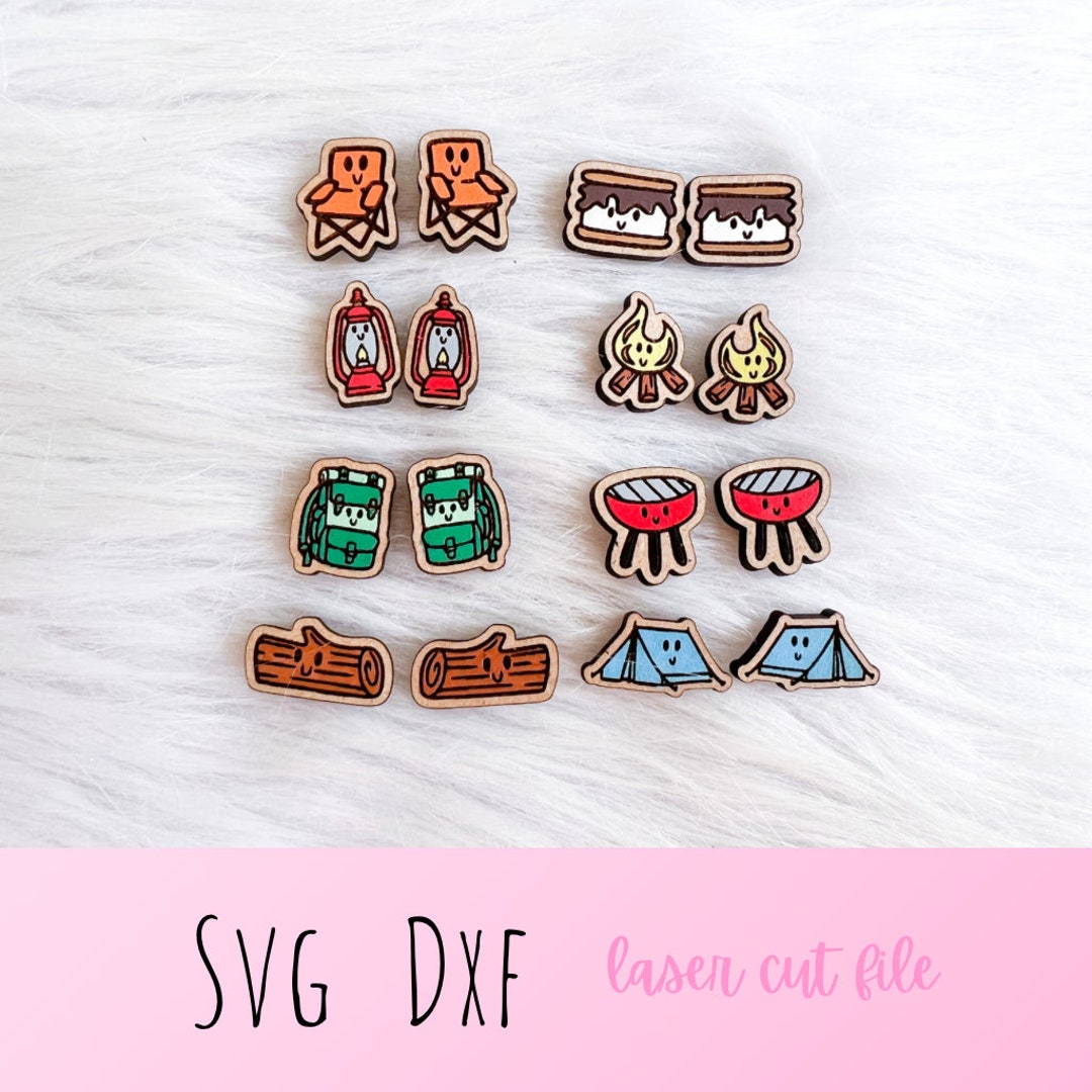 Stud Earrings Camping Around Waterholes - Allegria Designs main image 1