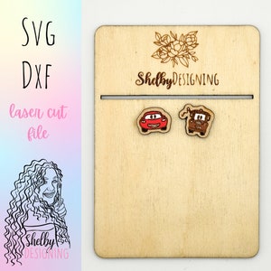 BFF Mix n Match Series / Cartoon Cars Stud Pendientes Glowforge Svg, Cartoon Kids Cars Stud Pendientes, Glowforge Stud Pendientes Archivos cortados con láser