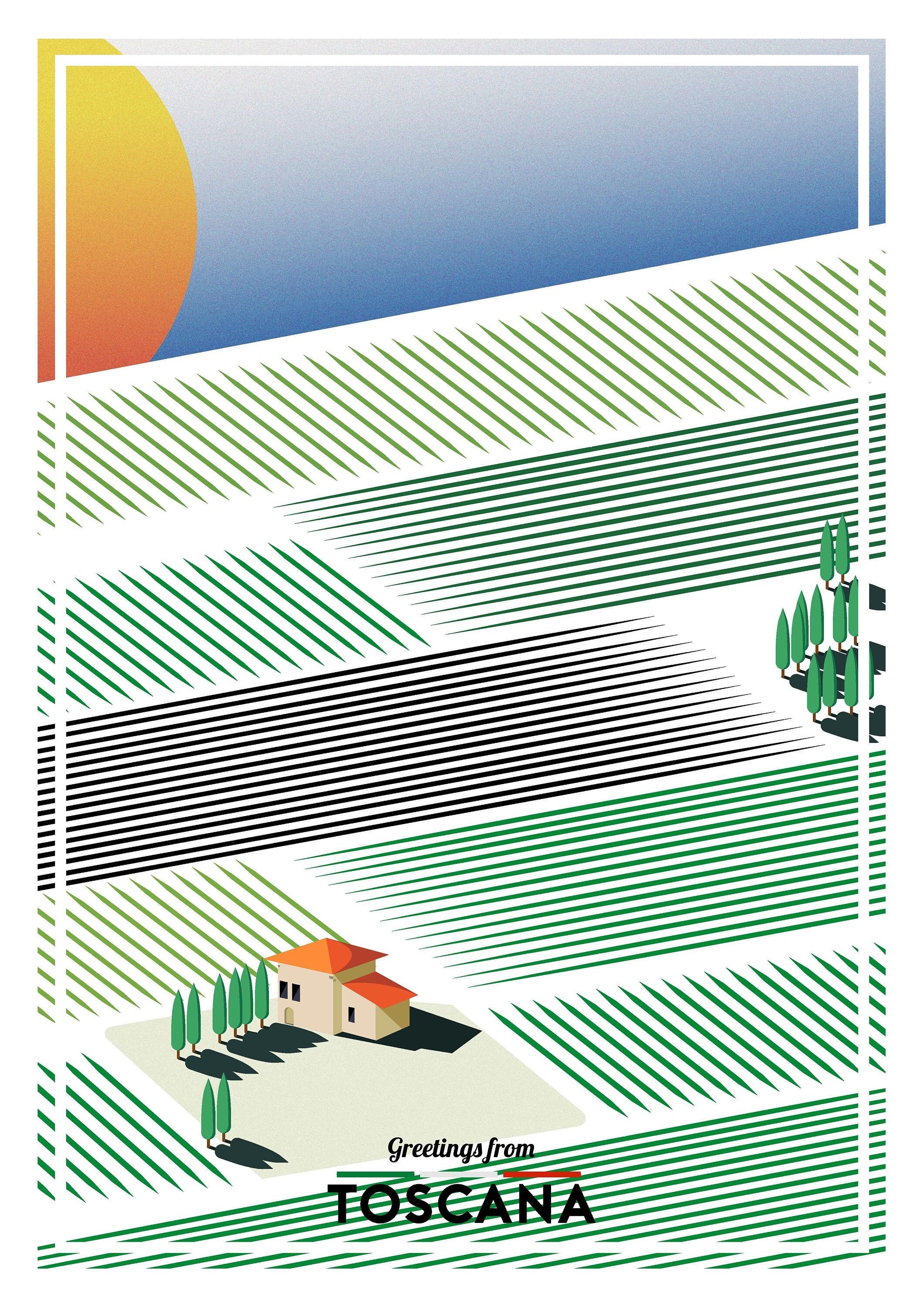 Greetings From Toscana_Retro Poster_Italy_Travels