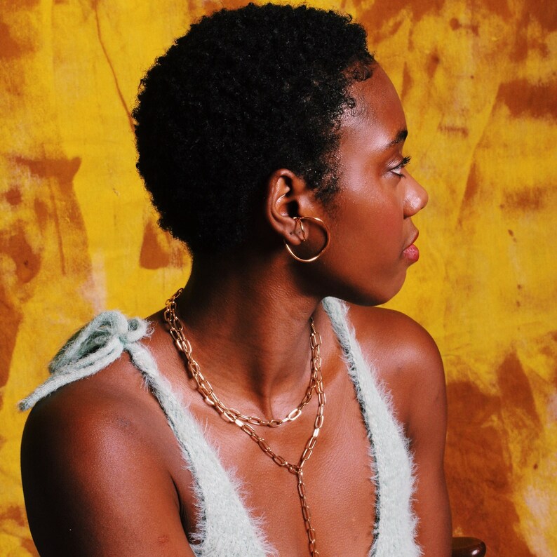 Siya Ear Cuffs Gold 18k Gold Earrings Gold Ear Cuff No Etsy