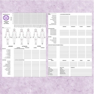 Chronische pijn en dankbaarheid dagboekbladen, symptoomtracker, direct downloaden, afdrukbaar, gezondheidstracker, fibromyalgietracker, fibromyalgie