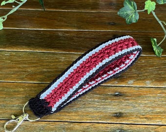 University of South Carolina Gamecocks Colors Cotton Crocheted Wristlet Keychain