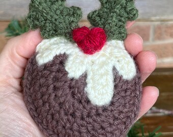 Crocheted Christmas Pudding Ornament Decoration