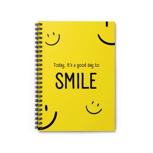 Quaderni a spirale / Diario con copertina morbida / Messaggio ispiratore / Diario motivazionale / Sorriso / Citazioni motivazionali