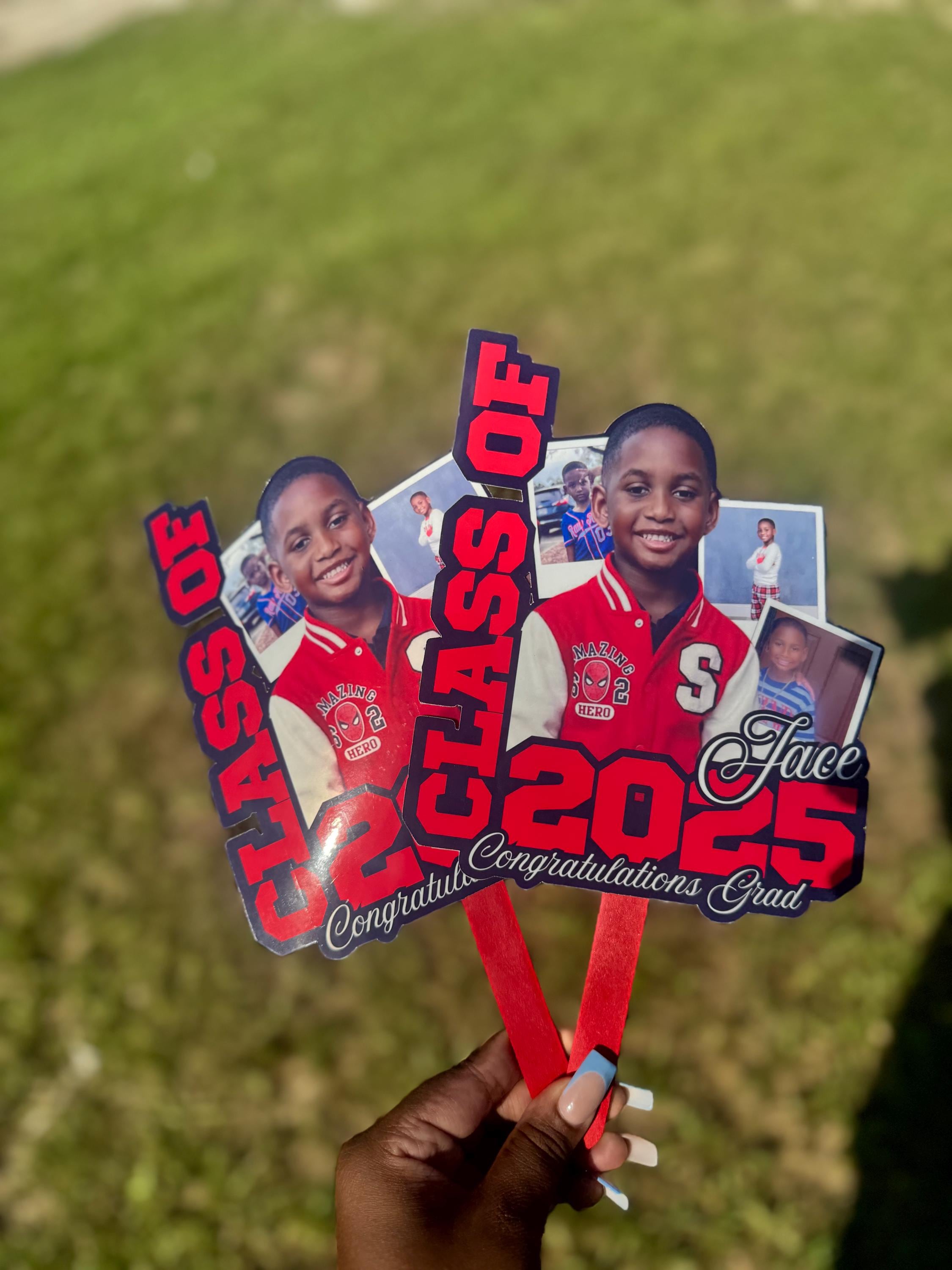 Custom Graduation Fan: Photo Keepsake, Class of 2025 Party Favor