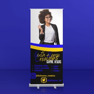 Custom Retractable Banner Stand INCLUDED with full color print | Adjustable banners| Pop up banner| Roll-up banner| Promotional Banner Stand