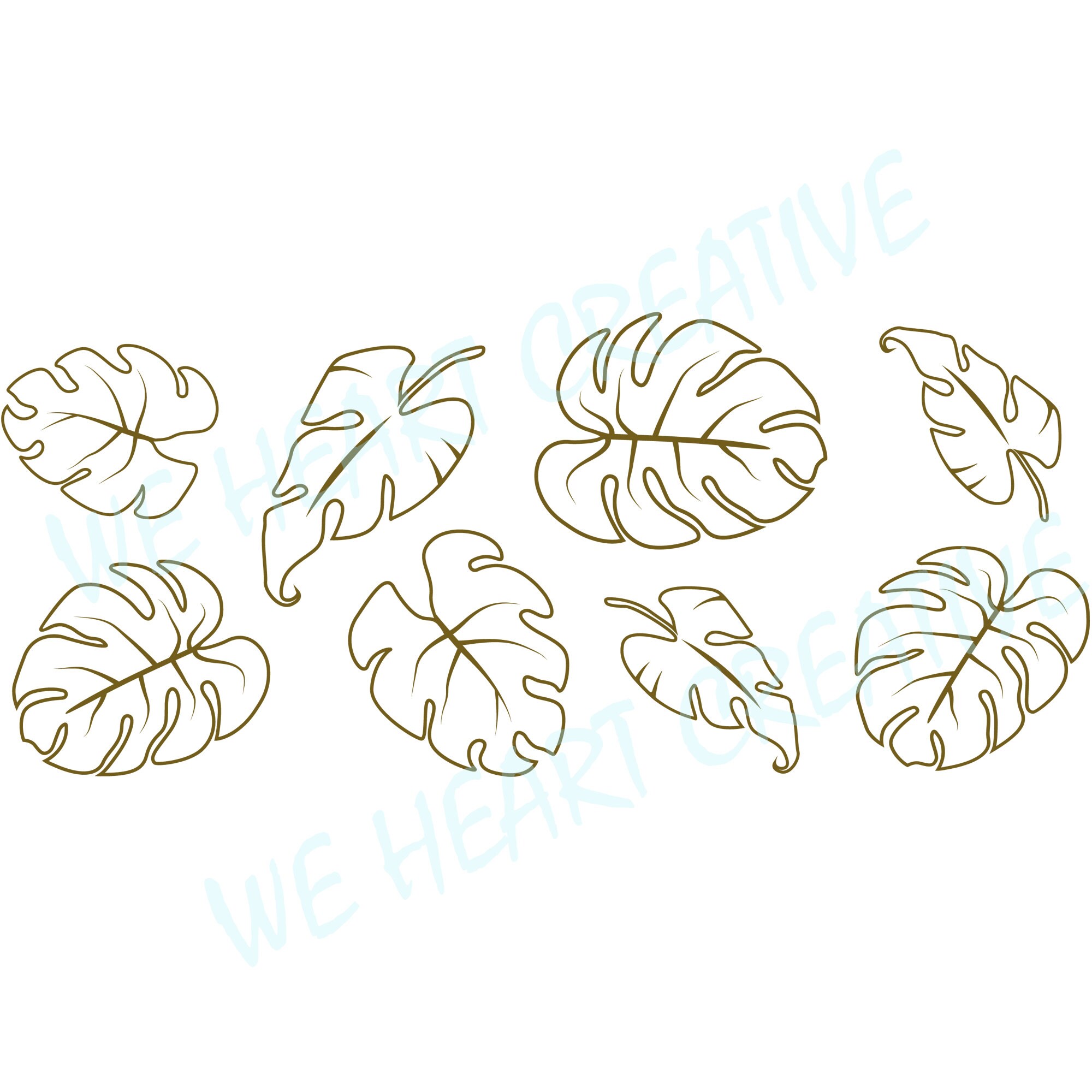 Monstera Leaf for Can Glass SVG Bundle, Libbey Glass 16oz Full Wrap ...