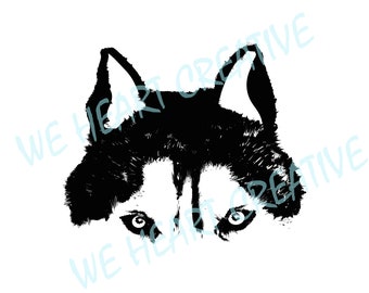 Wolf face SVG, Wild Wolf, Husky for Digital Download, Vector files (SVG/PNG/ai files)